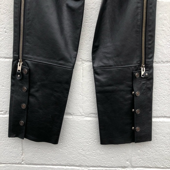 Harley Davidson New with Tags Black Leather Chaps size XS - Picture 12 of 15